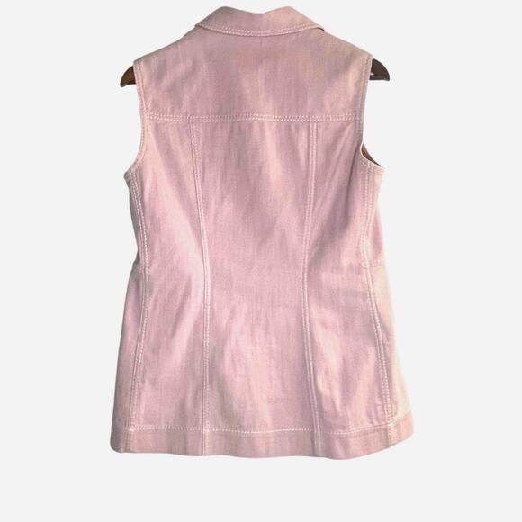 Akris Punto Tailored Pink Collared Vest Minimalist Luxury Casual Size 6 - Picture 5 of 8